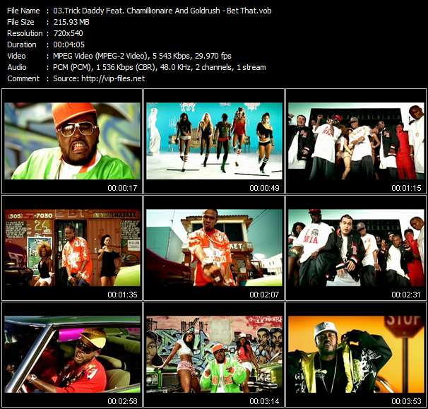 Trick Daddy Feat. Chamillionaire And Goldrush video ”Bet That” from dvd ”Urban Video February 2007”