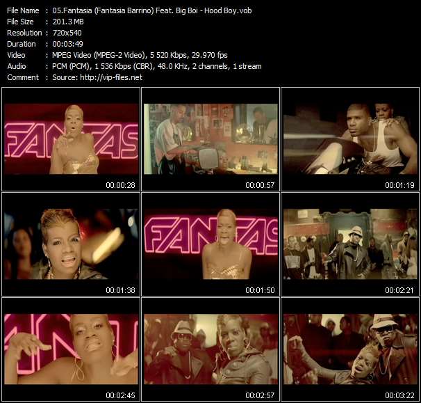 Fantasia (Fantasia Barrino) Feat. Big Boi video ”Hood Boy” from dvd ”Urban Video February 2007”