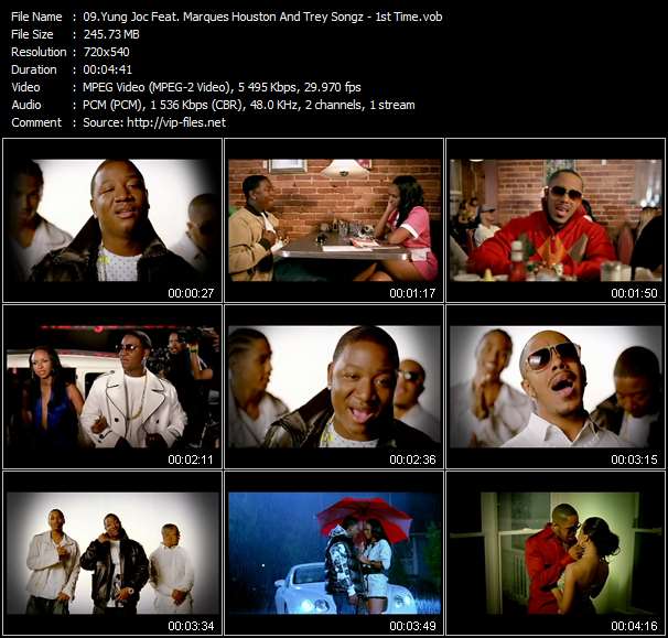 Yung Joc Feat. Marques Houston And Trey Songz video ”1st Time” from dvd ”Urban Video February 2007”