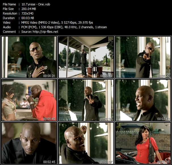 Tyrese video ”One” from dvd ”Urban Video February 2007”