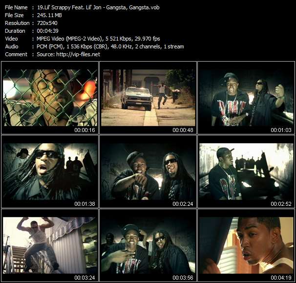 Lil' Scrappy Feat. Lil' Jon video ”Gangsta, Gangsta” from dvd ”Urban Video February 2007”