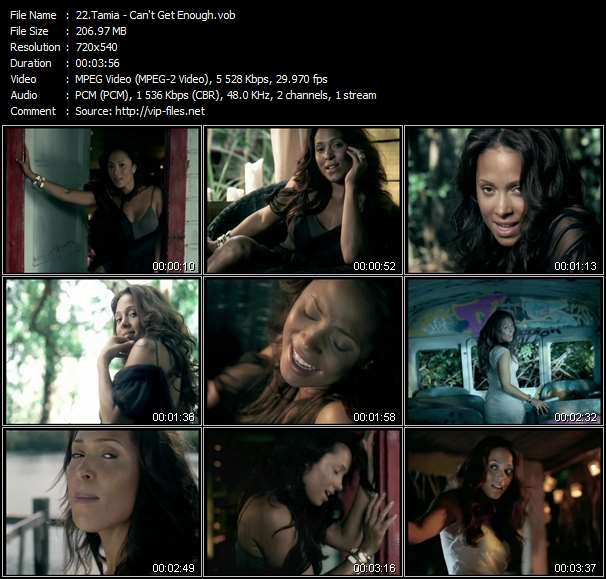 Tamia video ”Can't Get Enough” from dvd ”Urban Video February 2007”
