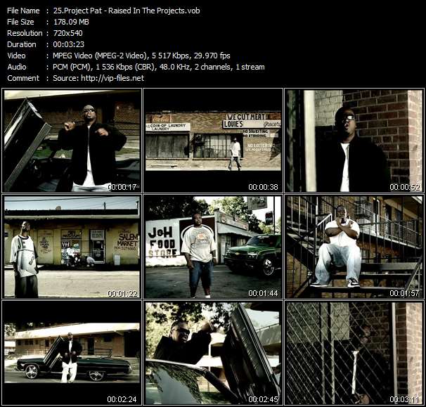 Project Pat video ”Raised In The Projects” from dvd ”Urban Video February 2007”