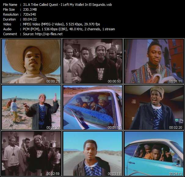 A Tribe Called Quest video ”I Left My Wallet In El Segundo” from dvd ”Urban Video February 2007”