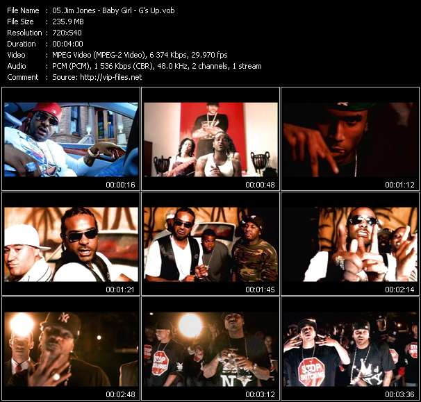 Jim Jones video ”Baby Girl - G's Up” from dvd ”Urban Video September 2005”