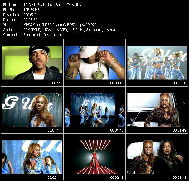 Olivia Feat. Lloyd Banks video ”Twist It” from dvd ”Urban Video September 2005”