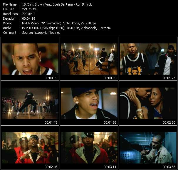 Chris Brown Feat. Juelz Santana video ”Run It!” from dvd ”Urban Video September 2005”