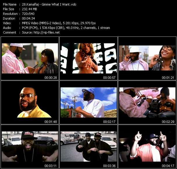 Kamaflaj video ”Gimme What I Want” from dvd ”Urban Video September 2005”