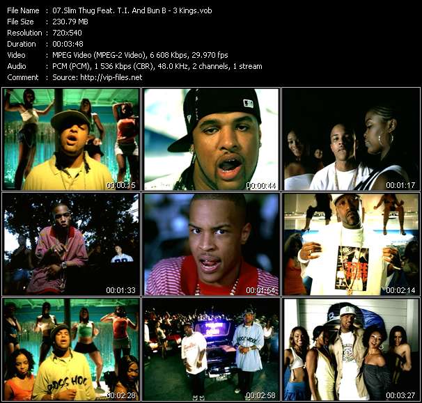 Slim Thug Feat. T.I. And Bun B video ”3 Kings” from dvd ”Urban Video November 2004”