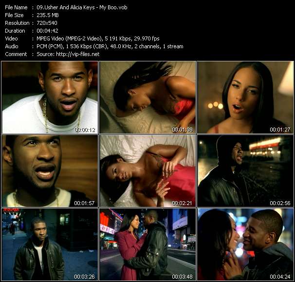 Usher And Alicia Keys video ”My Boo” from dvd ”Urban Video November 2004”