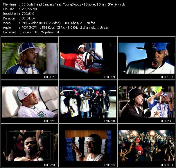 Body Head Bangerz Feat. YoungBloodz video ”I Smoke, I Drank (Remix)” from dvd ”Urban Video November 2004”