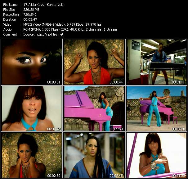 Alicia Keys video ”Karma” from dvd ”Urban Video December 2004”