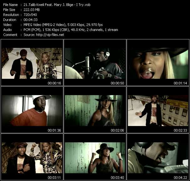 Talib Kweli Feat. Mary J. Blige video ”I Try” from dvd ”Urban Video December 2004”