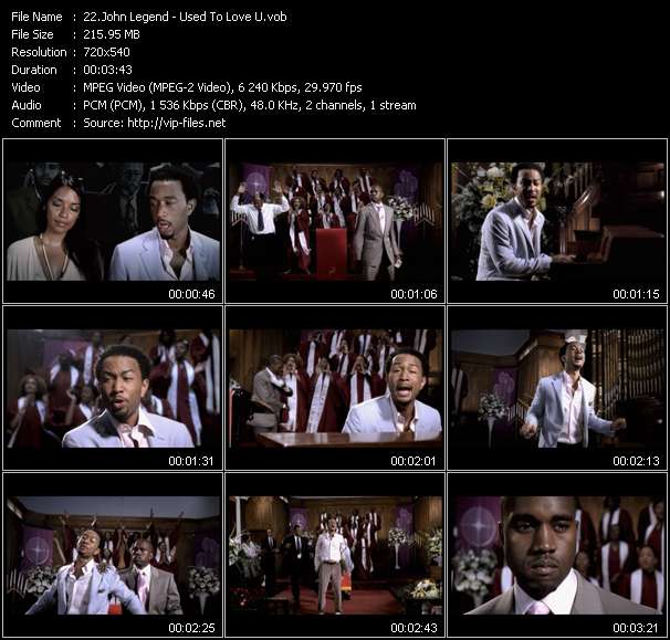 John Legend video ”Used To Love U” from dvd ”Urban Video December 2004”