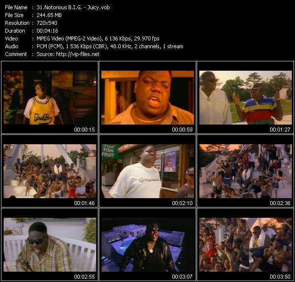 Notorious B.I.G. video ”Juicy” from dvd ”Urban Video December 2004”