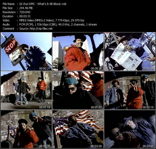 Run DMC video ”What's It All About” from dvd ”Rock America Urban January 1991”