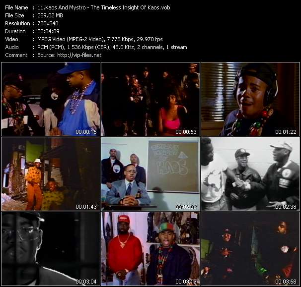 Kaos And Mystro video ”The Timeless Insight Of Kaos” from dvd ”Rock America Urban February 1991”