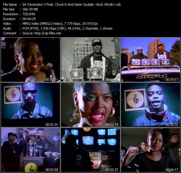 Terminator X Feat. Chuck D And Sister Souljah video ”Buck Whylin'” from dvd ”Rock America Urban March 1991”