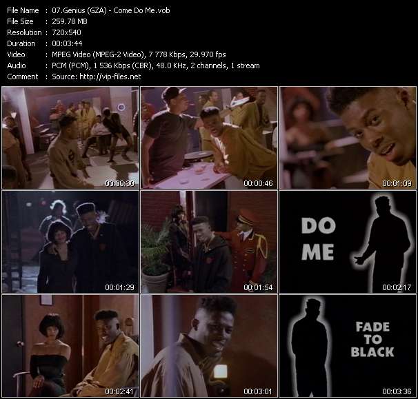 Genius (GZA) video ”Come Do Me” from dvd ”Rock America Urban April 1991”