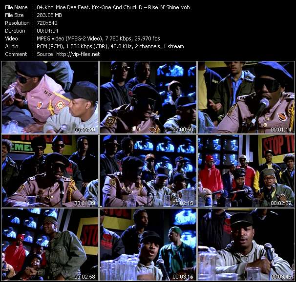 Kool Moe Dee Feat. Krs-One And Chuck D video ”Rise 'N' Shine” from dvd ”Rock America Urban May 1991”