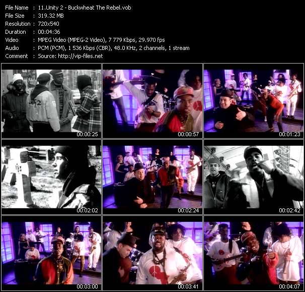 Unity 2 video ”Buckwheat The Rebel” from dvd ”Rock America Urban May 1991”