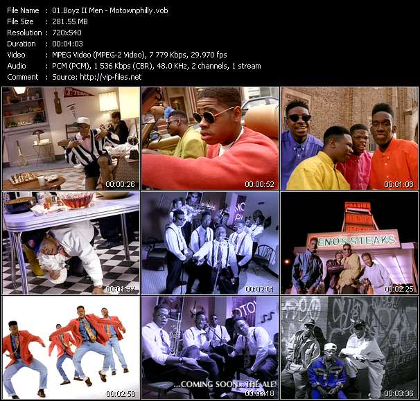 Boyz II Men video ”Motownphilly” from dvd ”Rock America Urban June 1991”