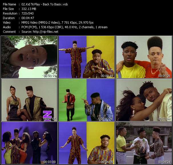 Kid 'N Play video ”Back To Basix” from dvd ”Rock America Urban August 1990”