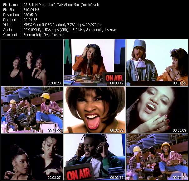 Salt-N-Pepa video ”Let's Talk About Sex (Remix)” from dvd ”Rock America Urban August 1991”