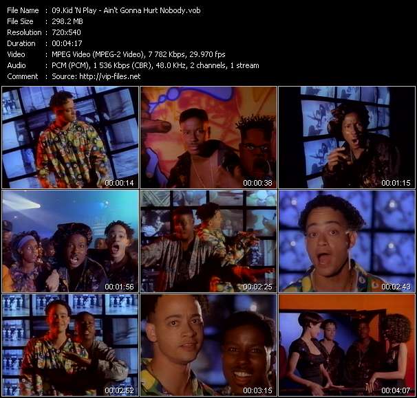 Kid 'N Play video ”Ain't Gonna Hurt Nobody” from dvd ”Rock America Urban September 1991”