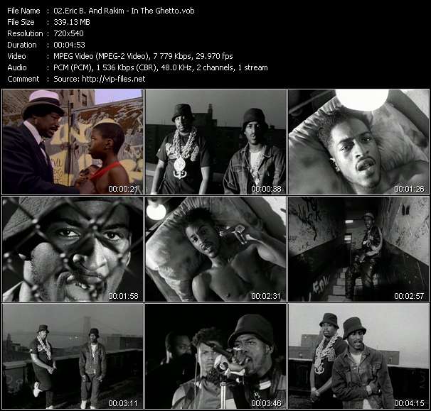 Eric B. And Rakim video ”In The Ghetto” from dvd ”Rock America Urban October 1990”