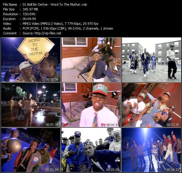 Bell Biv DeVoe video ”Word To The Mutha!” from dvd ”Rock America Urban October 1991”