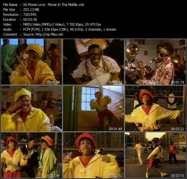 Monie Love video ”Monie In The Middle” from dvd ”Rock America Urban December 1990”