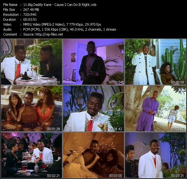 Big Daddy Kane video ”Cause I Can Do It Right” from dvd ”Rock America Urban December 1990”