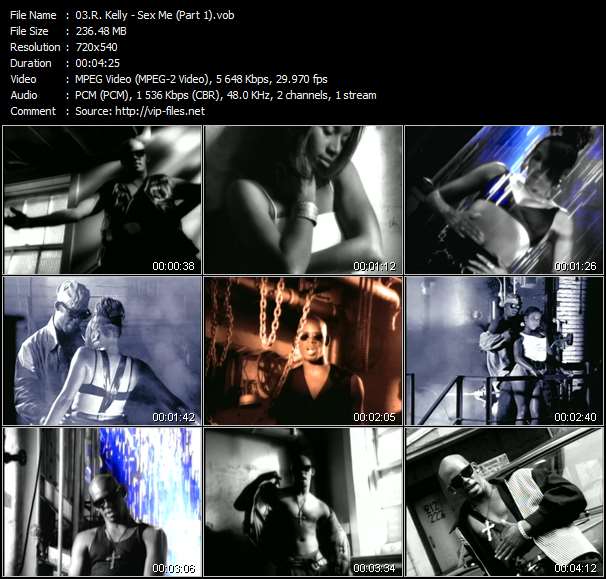R. Kelly video ”Sex Me (Part 1)” from dvd ”R. Kelly. The R. In R'n'B. The Greatest Hits Video Collection.”