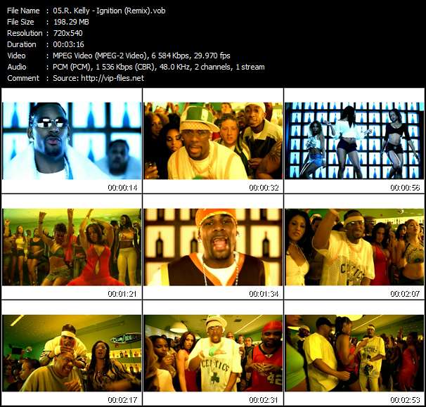 R. Kelly video ”Ignition (Remix)” from dvd ”R. Kelly. The R. In R'n'B. The Greatest Hits Video Collection.”