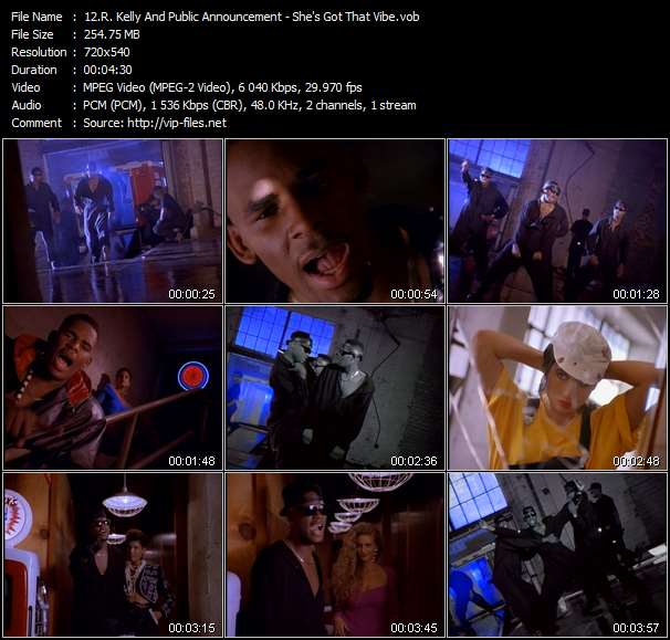 R. Kelly And Public Announcement video ”She's Got That Vibe” from dvd ”R. Kelly. The R. In R'n'B. The Greatest Hits Video Collection.”