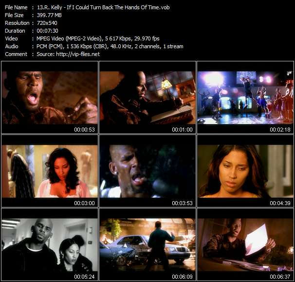 R. Kelly video ”If I Could Turn Back The Hands Of Time” from dvd ”R. Kelly. The R. In R'n'B. The Greatest Hits Video Collection.”