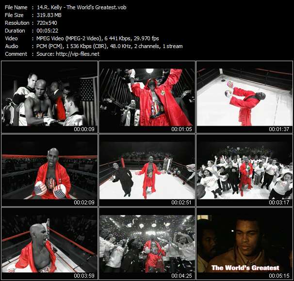 R. Kelly video ”The World's Greatest” from dvd ”R. Kelly. The R. In R'n'B. The Greatest Hits Video Collection.”