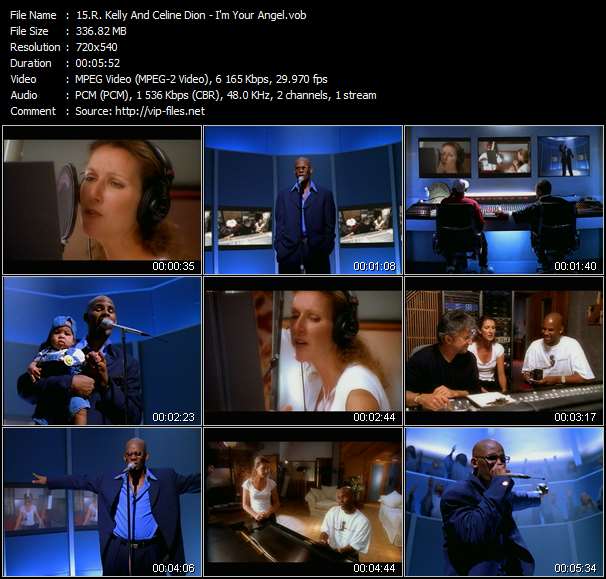 R. Kelly And Celine Dion video ”I'm Your Angel” from dvd ”R. Kelly. The R. In R'n'B. The Greatest Hits Video Collection.”