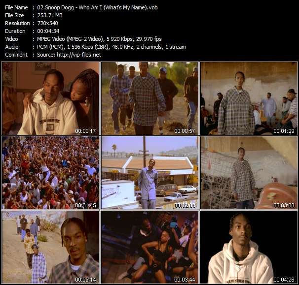 Snoop Dogg video ”Who Am I (What's My Name?)” from dvd ”Snoop Doggy Dogg. Doggystyle”