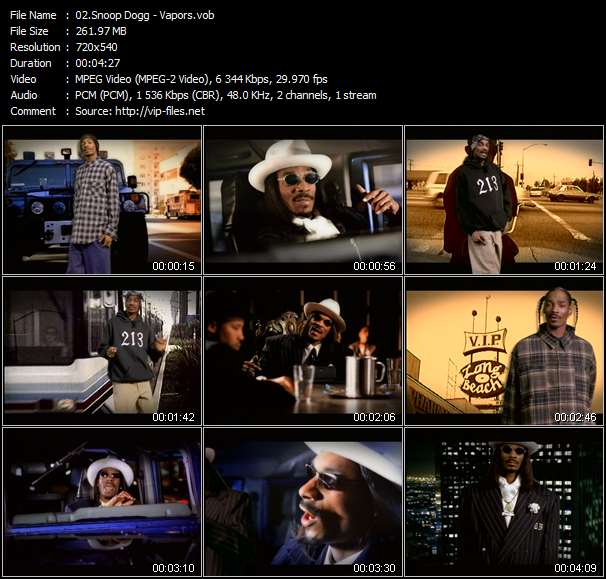 Snoop Dogg video ”Vapors” from dvd ”Snoop Doggy Dogg. Tha Doggfather”