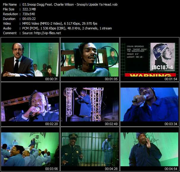 Snoop Dogg Feat. Charlie Wilson video ”Snoop's Upside Ya Head” from dvd ”Snoop Doggy Dogg. Tha Doggfather”