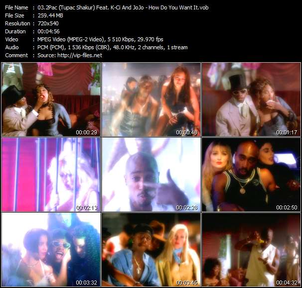 2Pac (Tupac Shakur) Feat. K-Ci And JoJo video ”How Do You Want It” from dvd ”2Pac. All Eyez On Me”