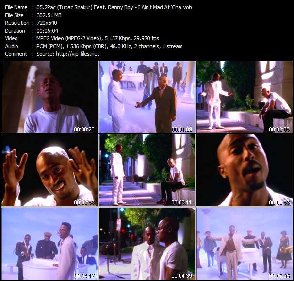 2Pac (Tupac Shakur) Feat. Danny Boy video ”I Ain't Mad At 'Cha” from dvd ”2Pac. All Eyez On Me”