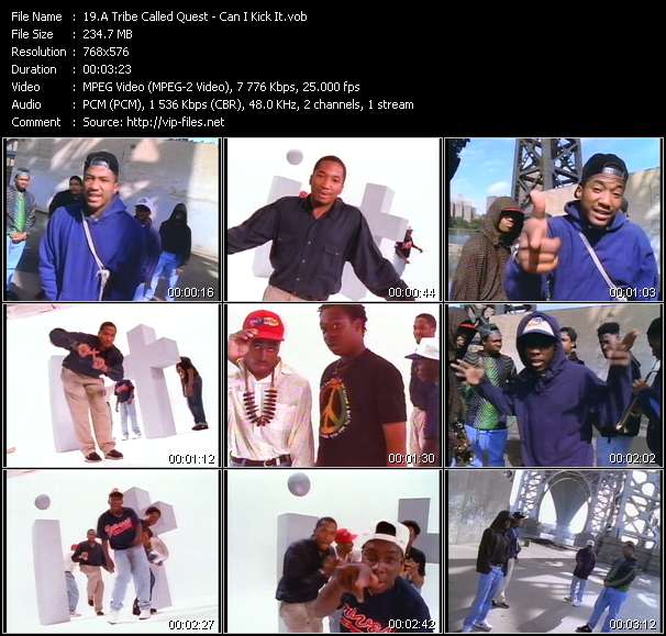 A Tribe Called Quest video ”Can I Kick It?” from dvd ”The Video Pool UK January 1991”