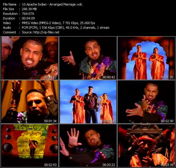 Apache Indian video ”Arranged Marriage” from dvd ”The Video Pool UK February 1993”