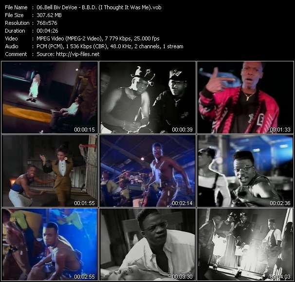 Bell Biv DeVoe video ”B.B.D. (I Thought It Was Me)?” from dvd ”The Video Pool UK March 1991”