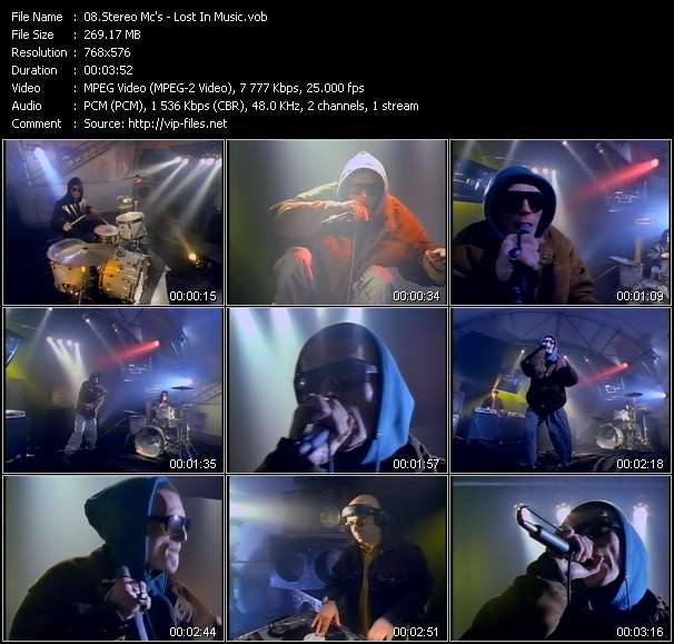 Stereo Mc's video ”Lost In Music” from dvd ”The Video Pool UK March 1991”