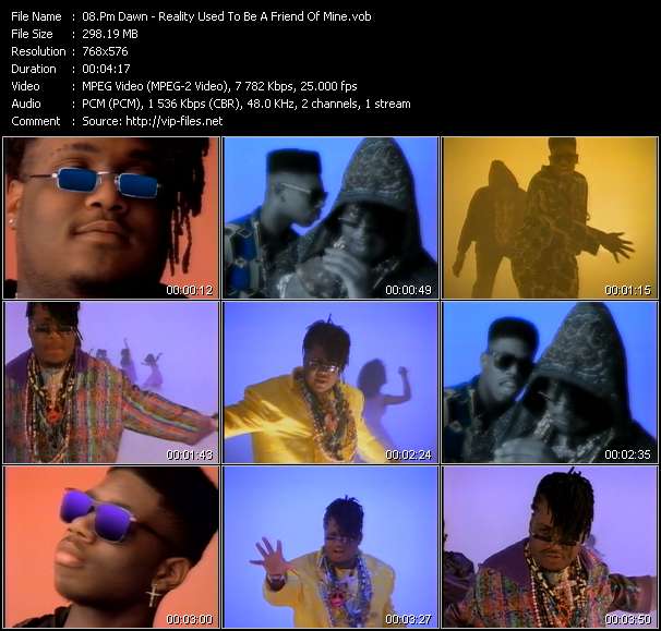 Pm Dawn video ”Reality Used To Be A Friend Of Mine” from dvd ”The Video Pool UK March 1992”