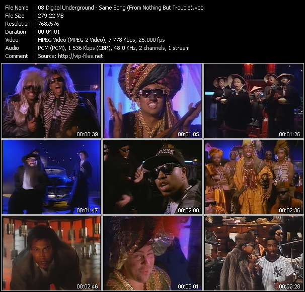 Digital Underground video ”Same Song (From "Nothing But Trouble")” from dvd ”The Video Pool UK April 1991”